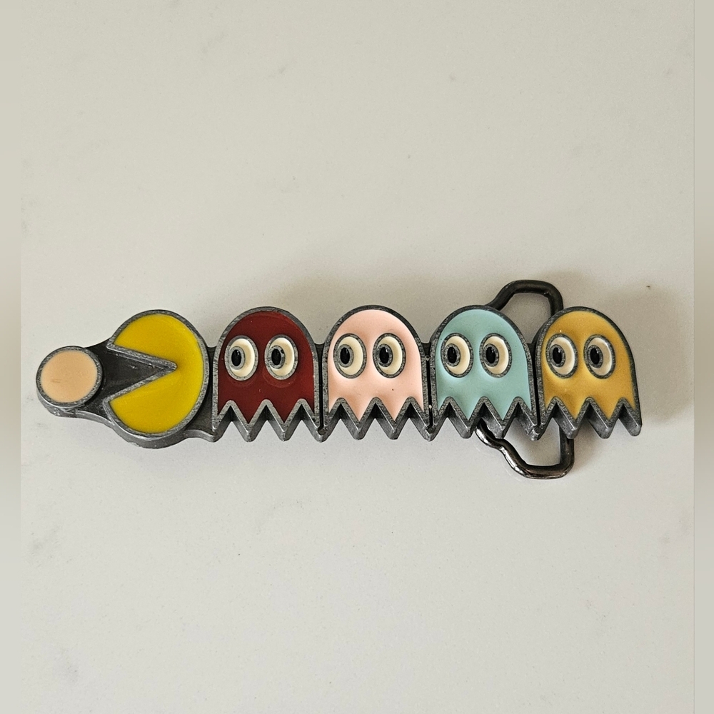 🩷 Pac-Man & Ghosts Belt Buckle